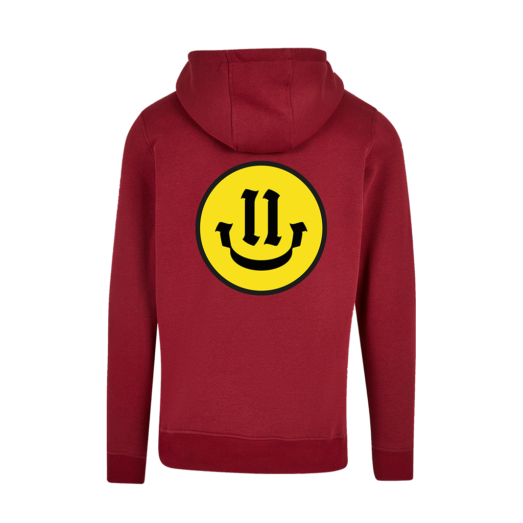 BMS "11 Jahre" Smiley Hoodie (red) - Blue Mountain Store