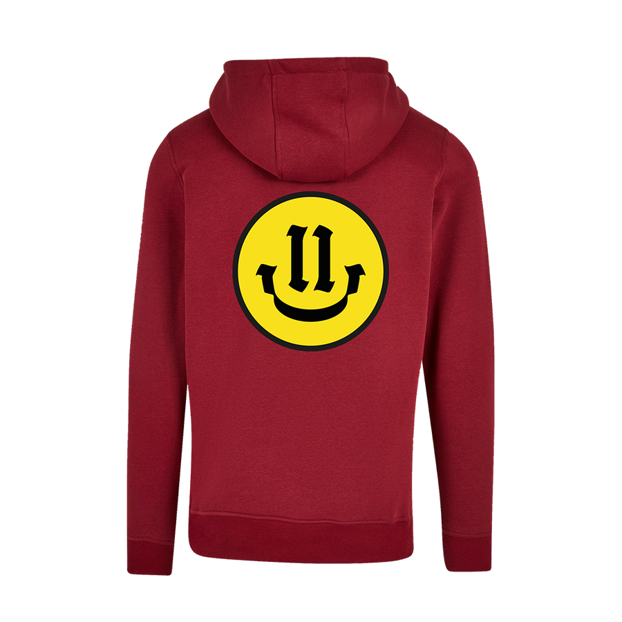 BMS "11 Jahre" Smiley Hoodie (red) - Blue Mountain Store
