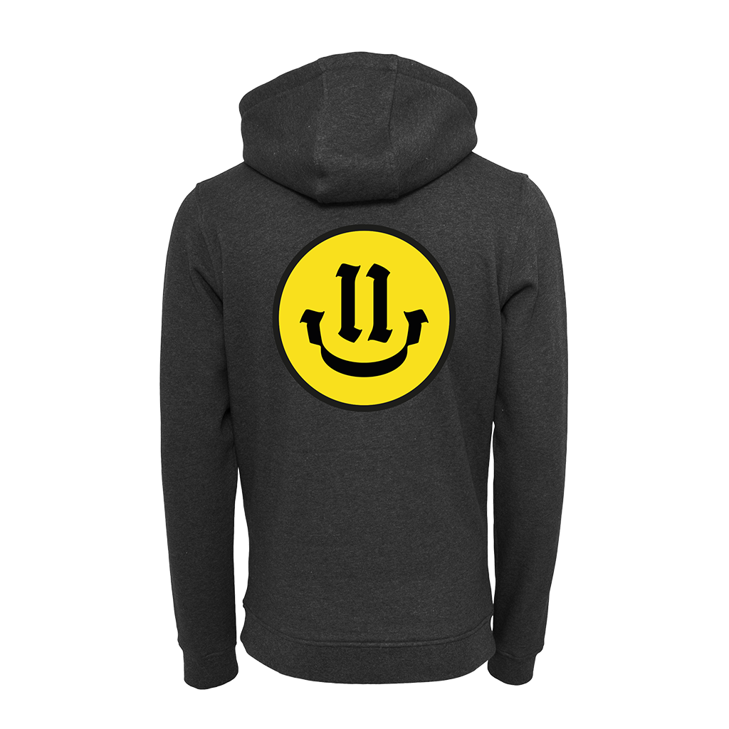 BMS "11 Jahre" Smiley Hoodie (charcoal) - Blue Mountain Store