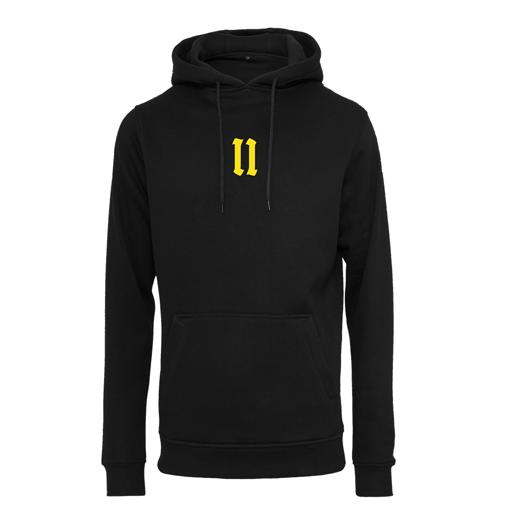 BMS "11 Jahre" Smiley Hoodie (black) - Blue Mountain Store