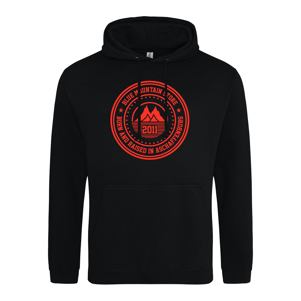 BMS &quot;BAR&quot; Hoodie (black/red) - Blue Mountain Store