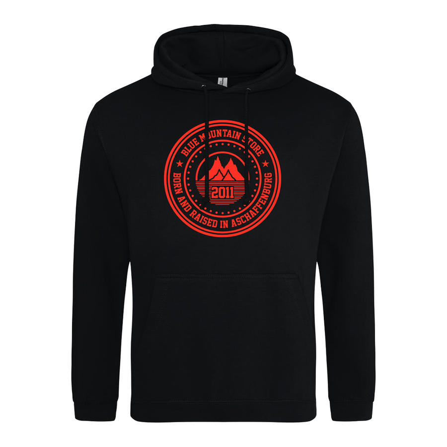 BMS "BAR" Hoodie (black/red) - Blue Mountain Store