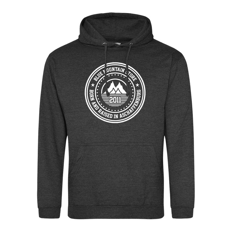 BMS "BAR" Hoodie (charcoal/white) - Blue Mountain Store