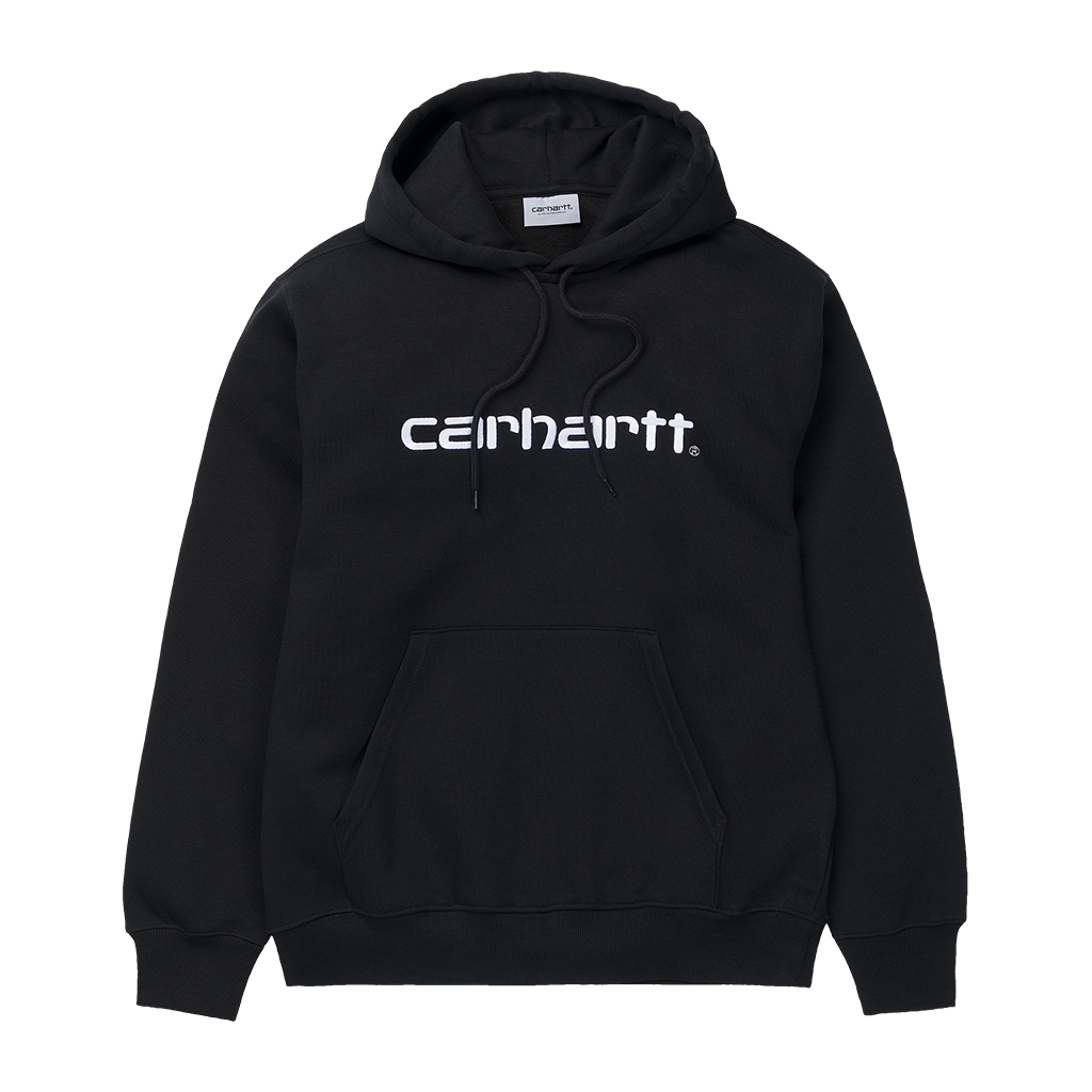 Carhartt WIP Hooded Carhartt Sweat (black/white) - Blue Mountain Store