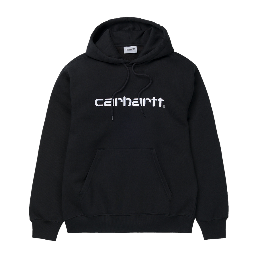 Carhartt WIP Hooded Carhartt Sweat (black/white) - Blue Mountain Store
