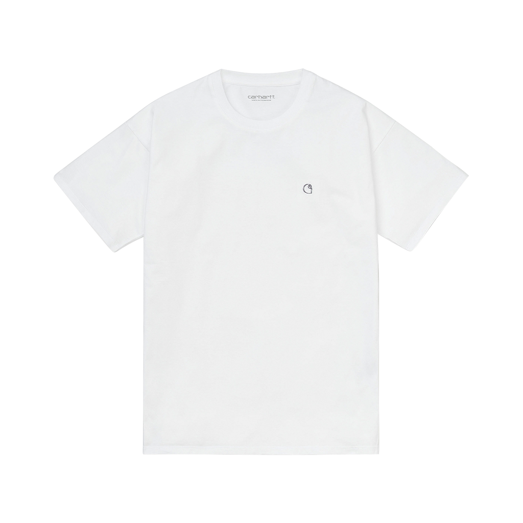 Carhartt WIP W S/S Commission Logo T-Shirt (white) - Blue Mountain Store