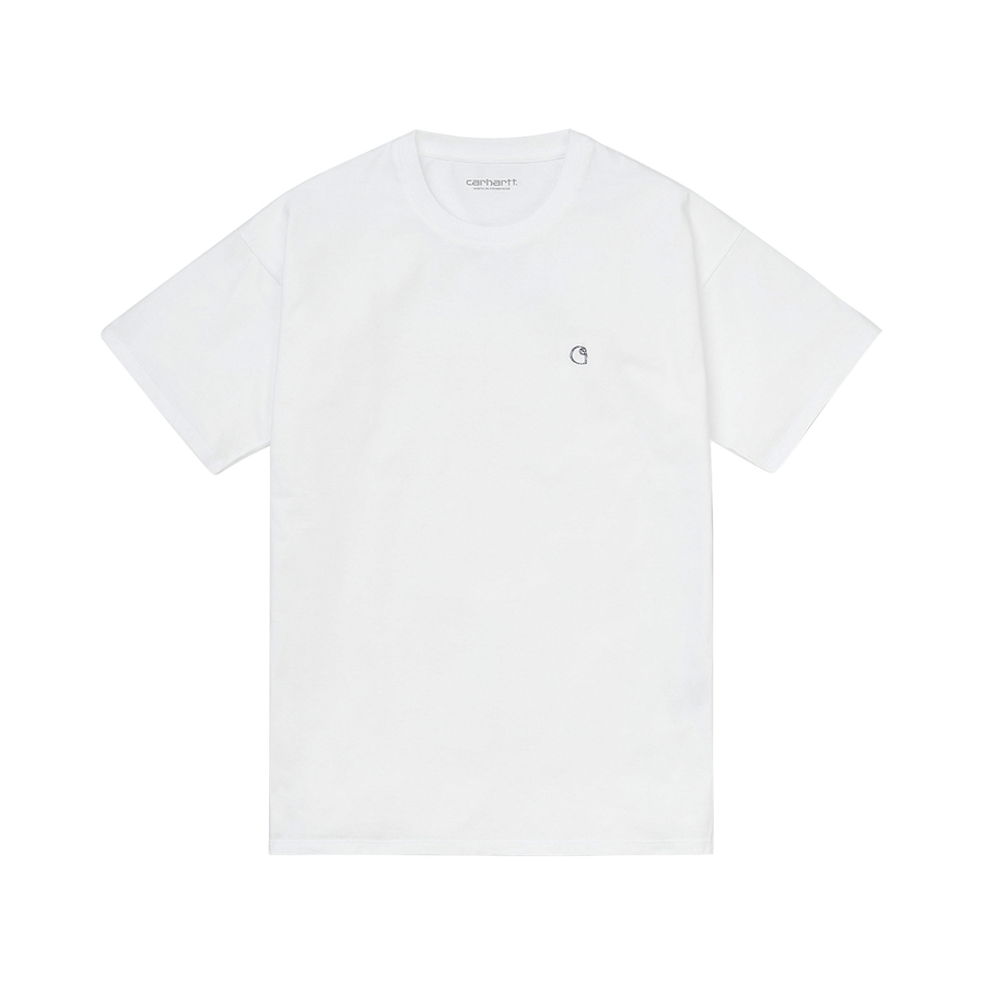 Carhartt WIP W S/S Commission Logo T-Shirt (white) - Blue Mountain Store
