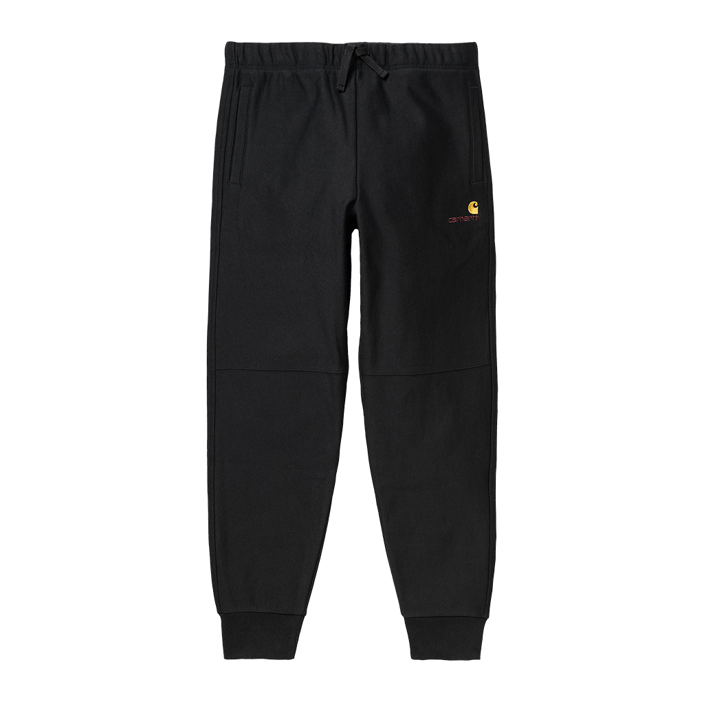 Carhartt WIP American Script Jogging Pant (black) - Blue Mountain Store