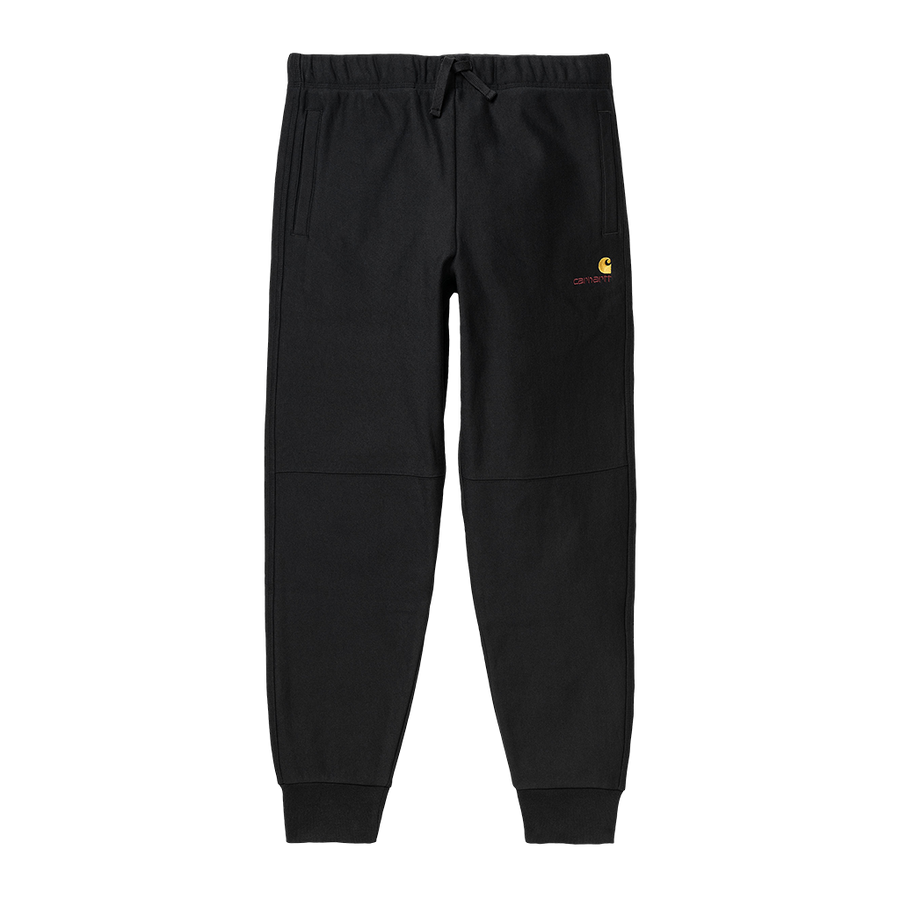 Carhartt WIP American Script Jogging Pant (black) - Blue Mountain Store
