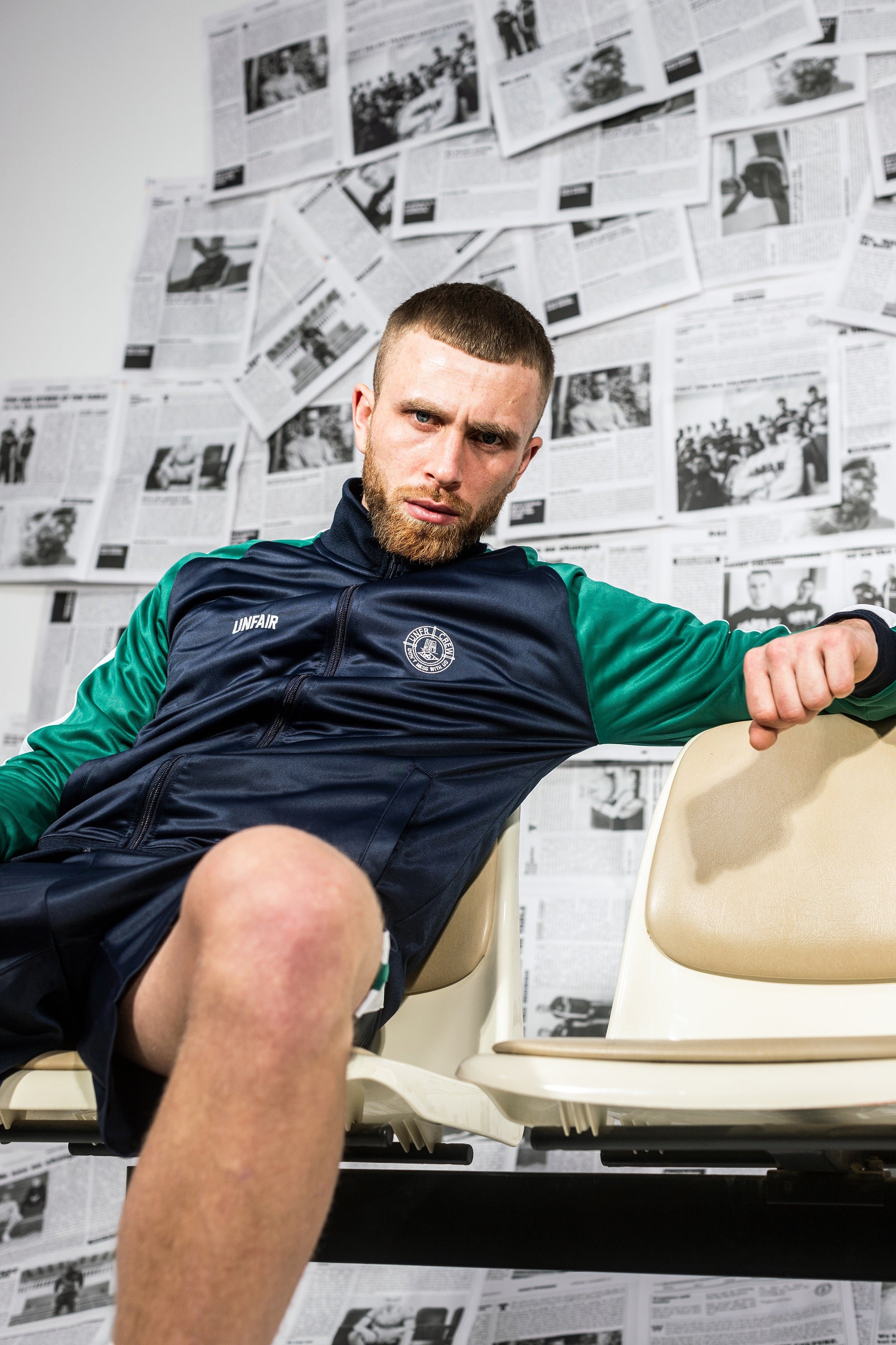 Unfair Athletics Two Side Tracktop (navy/green) - Blue Mountain Store