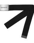 Carhartt WIP Clip Belt Chrome (black) - Blue Mountain Store