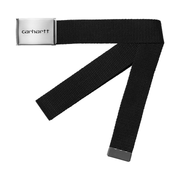 Carhartt WIP Clip Belt Chrome (black) - Blue Mountain Store