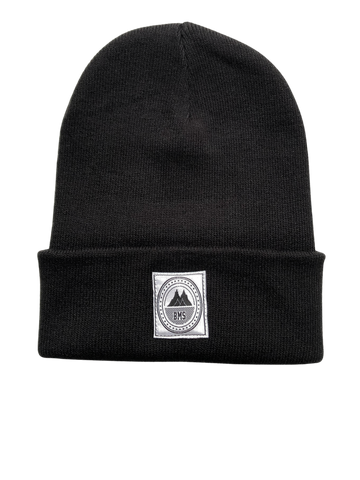 BMS Woven Patch Beanie (black) - Blue Mountain Store