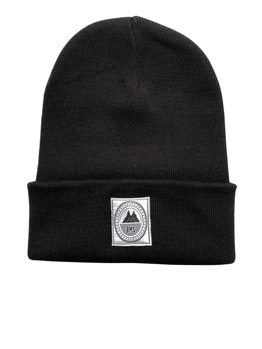 BMS Woven Patch Beanie (black) - Blue Mountain Store