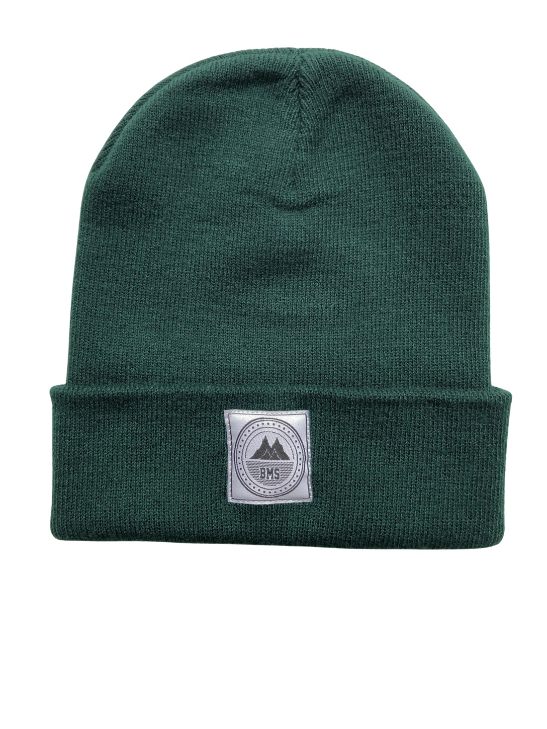 BMS Woven Patch Beanie (bottle green) - Blue Mountain Store