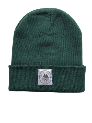 BMS Woven Patch Beanie (bottle green) - Blue Mountain Store