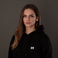 BMS Embroidery Box Logo Hoodie (schwarz/weiß) - Blue Mountain Store