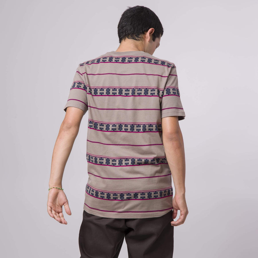 HUF Palisades Stripe T-Shirt (walnut) - Blue Mountain Store