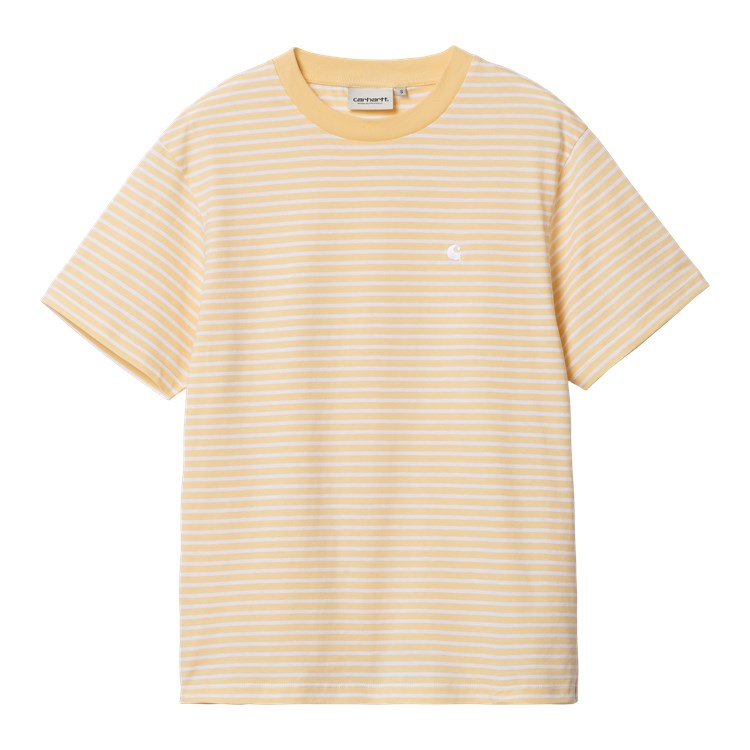 Carhartt WIP Women S/S Coleen T-Shirt (citron/white) - Blue Mountain Store
