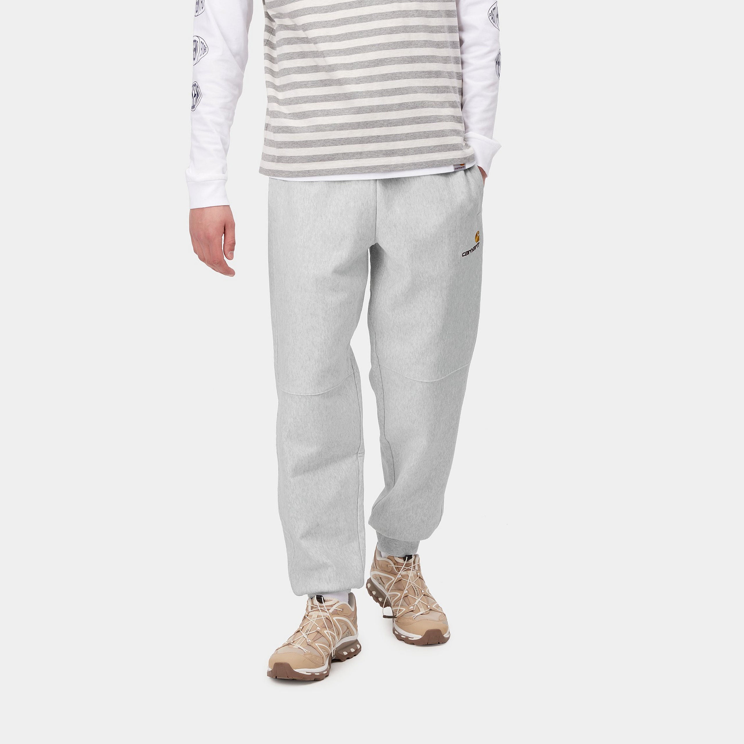 Carhartt WIP American Script Jogging Pant (ash heather) - Blue Mountain Store