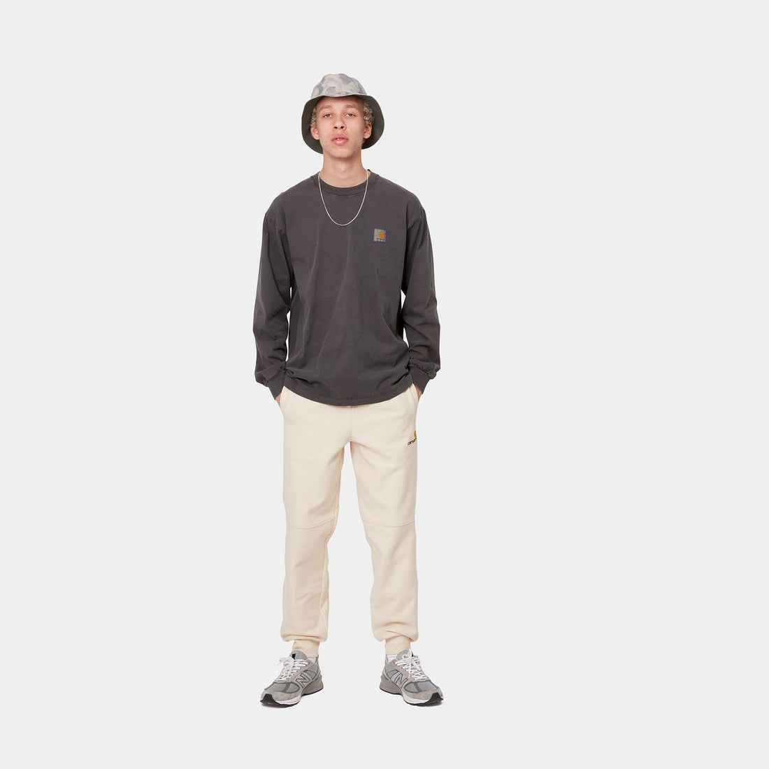Carhartt WIP American Script Jogging Pant (natural) - Blue Mountain Store
