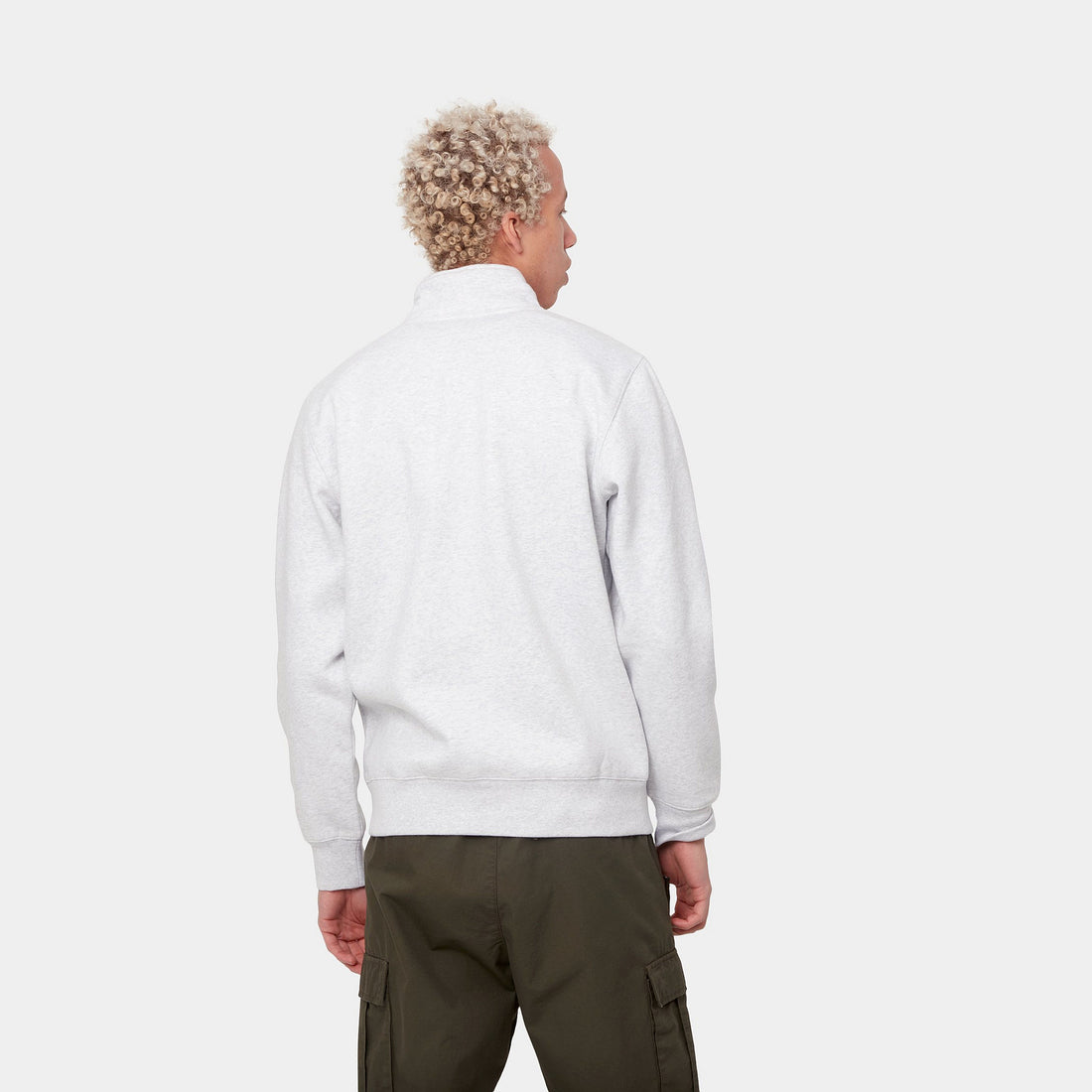 Carhartt WIP Neck Zip Sweatshirt (ash heather/gold) - Blue Mountain Store