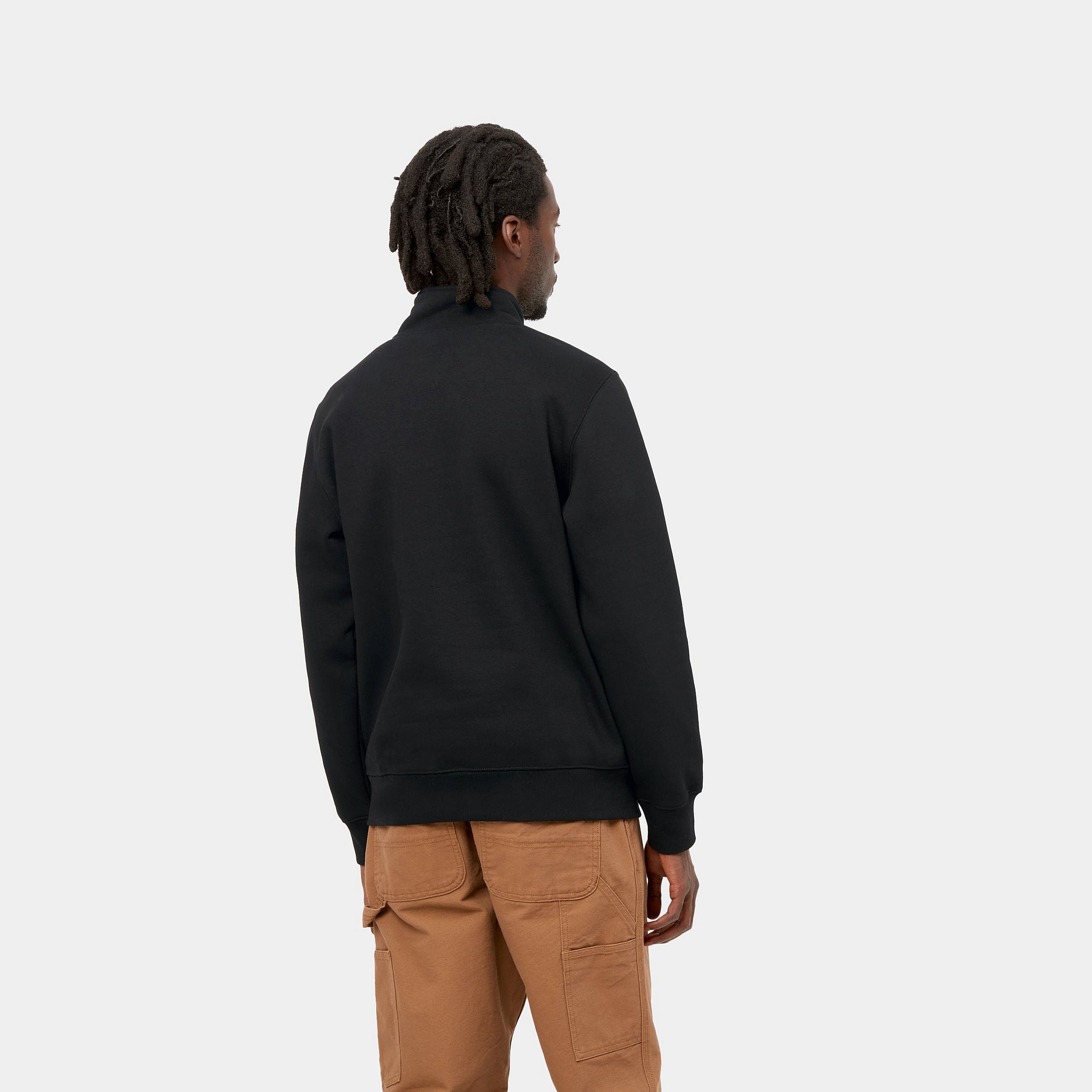 Carhartt WIP Chase Neck Zip Sweatshirt (black/gold) - Blue Mountain Store