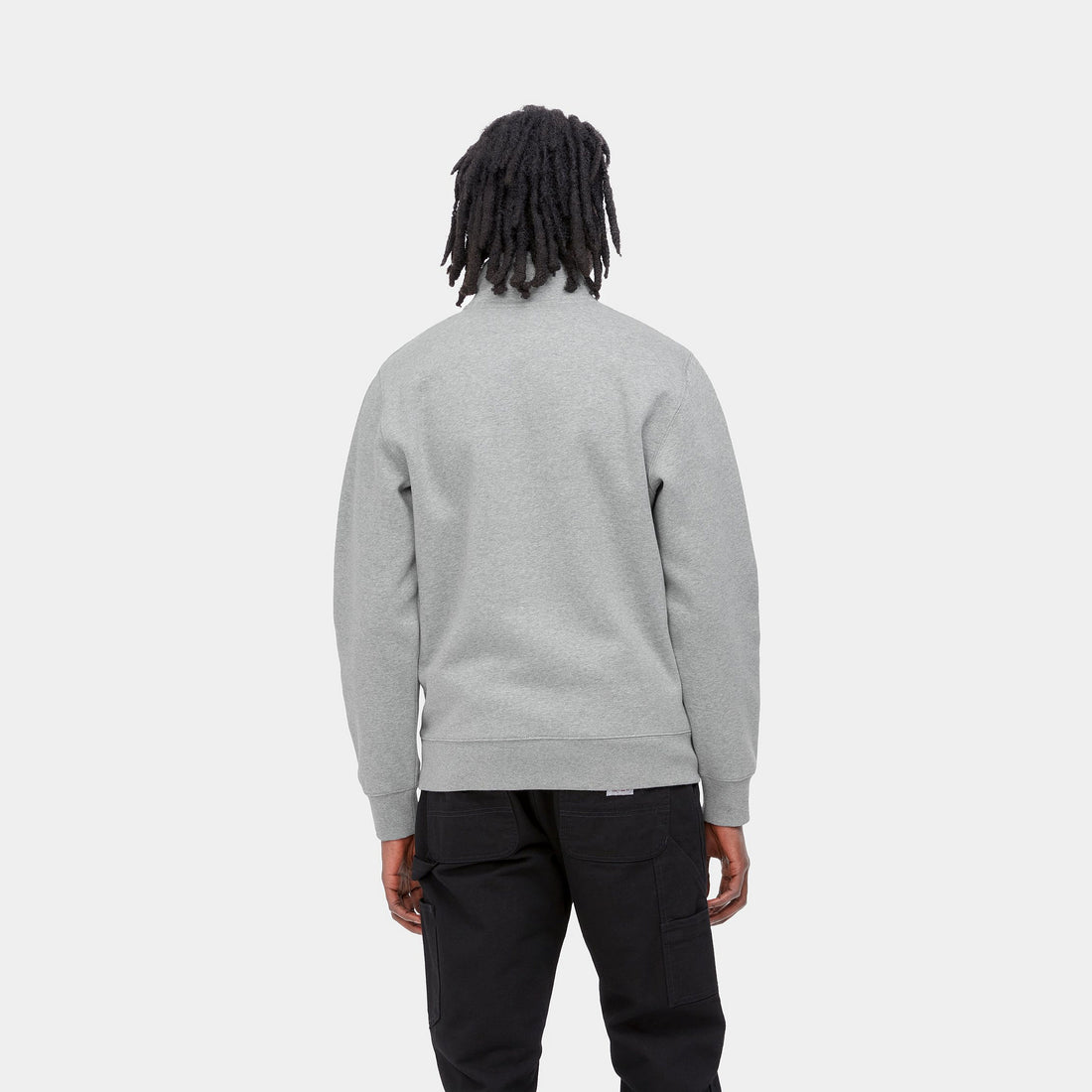 Carhartt Neck Zip Sweatshirt (grey heather/gold) - Blue Mountain Store