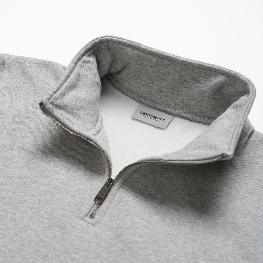Carhartt Neck Zip Sweatshirt (grey heather/gold) - Blue Mountain Store