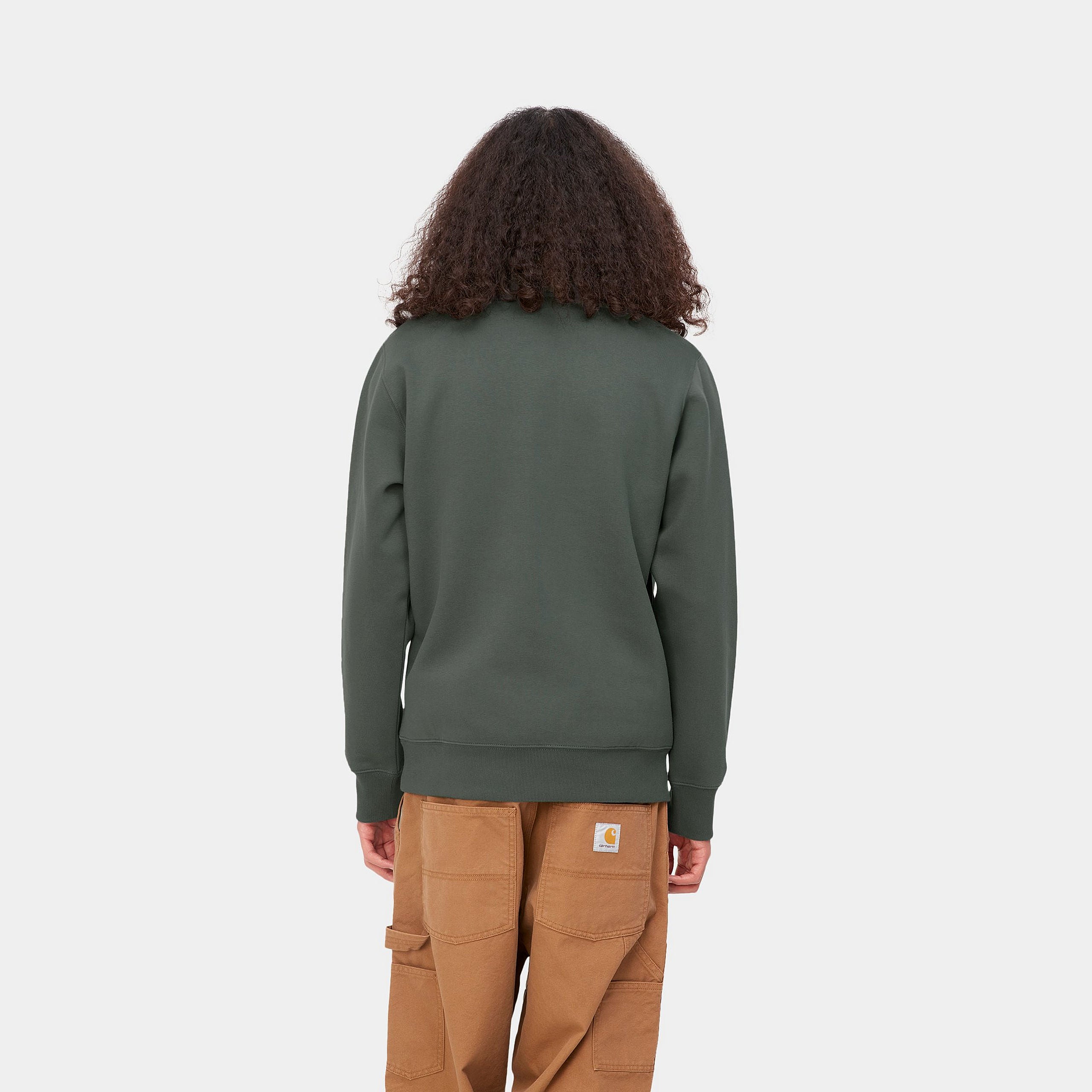 Carhartt WIP Chase Neck Zip Sweatshirt (jura/gold) - Blue Mountain Store