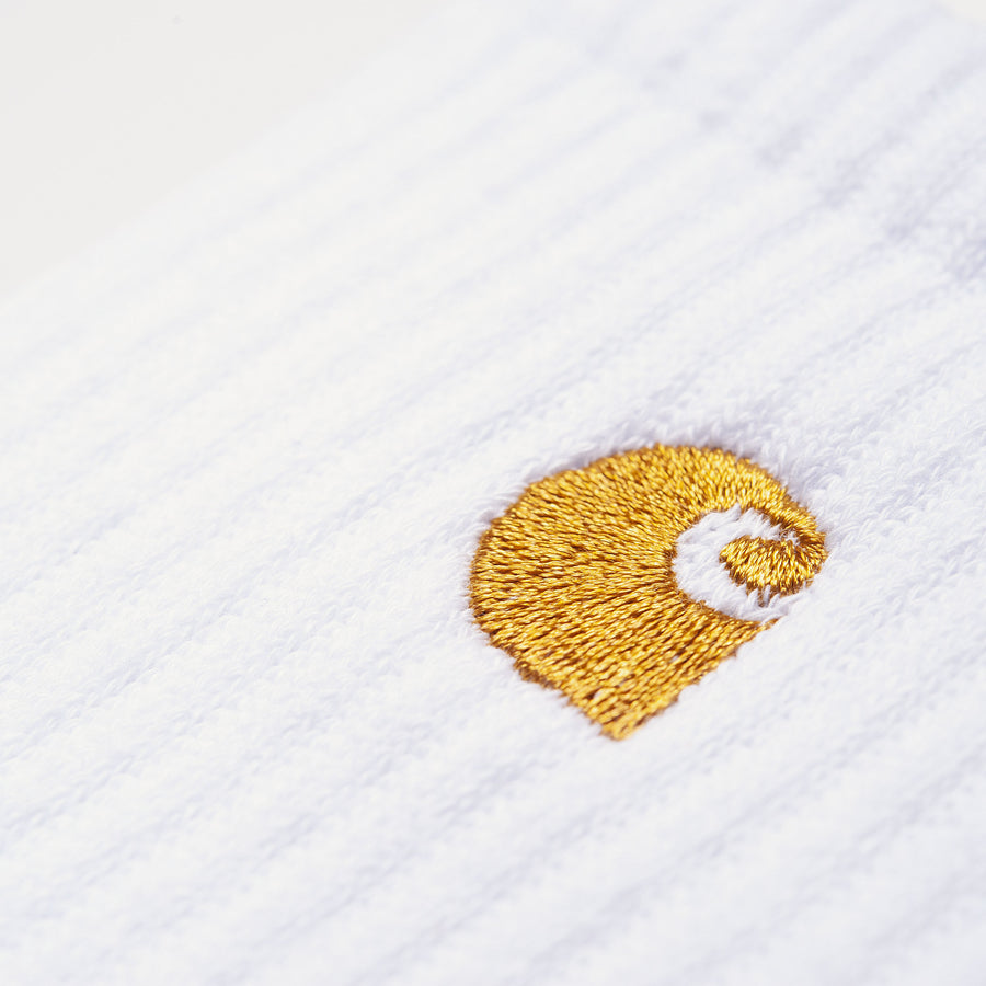 Carhartt WIP Chase Socks (white/gold) - Blue Mountain Store