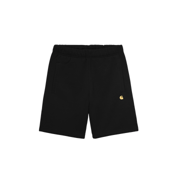 Carhartt WIP Chase Sweat Short (Black / Gold) - Blue Mountain Store