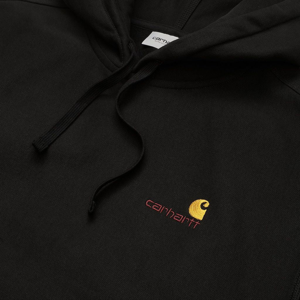 Carhartt WIP Hooded American Script Sweat (black) - Blue Mountain Store