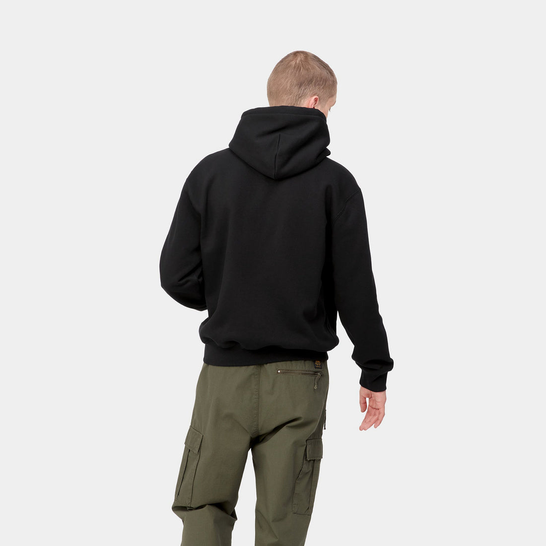 Carhartt WIP Hooded Carhartt Sweat (black/white) - Blue Mountain Store