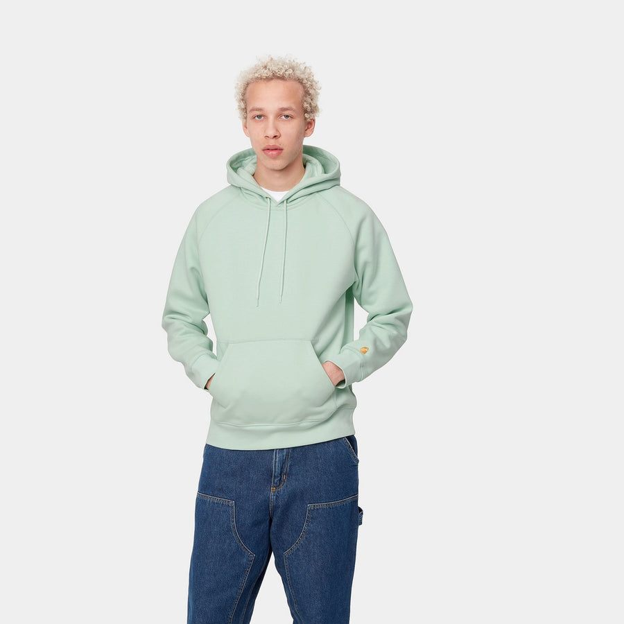 Carhartt WIP Hooded Chase Sweat (pale spearmint/gold) - Blue Mountain Store