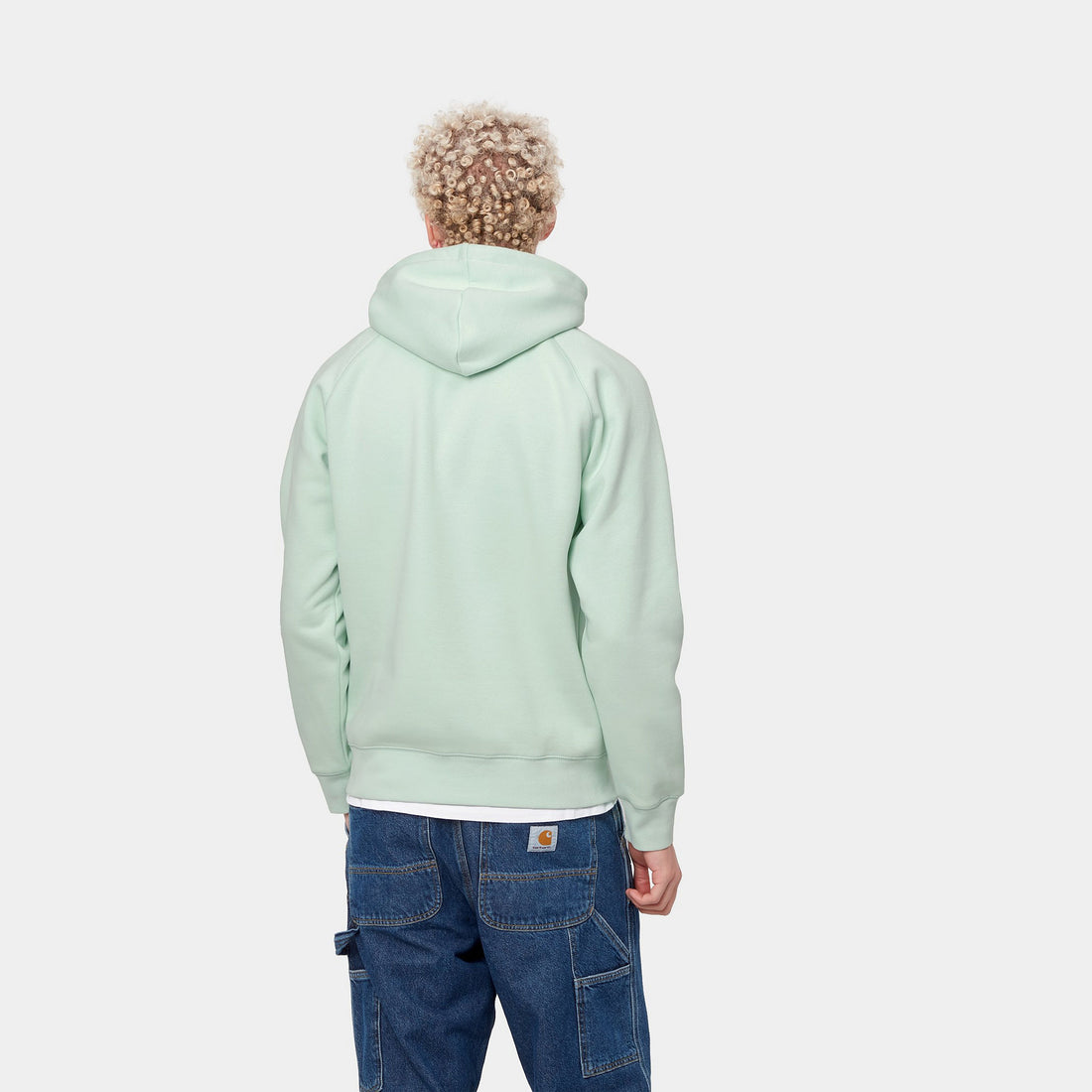 Carhartt WIP Hooded Chase Sweat (pale spearmint/gold) - Blue Mountain Store