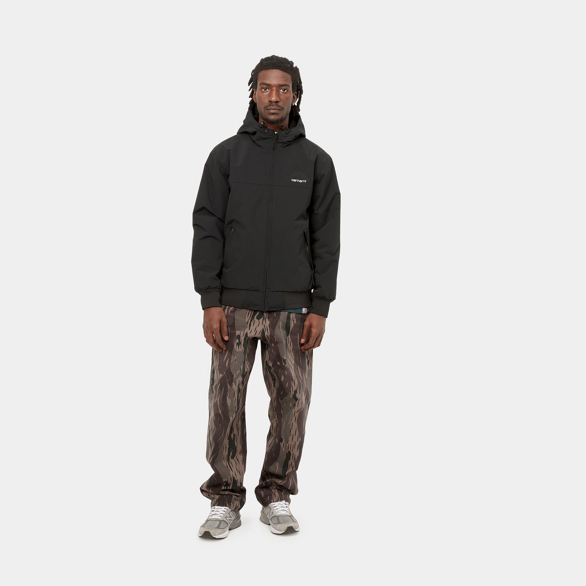 Carhartt Hooded Sail Jacket (black/white) - Blue Mountain Store
