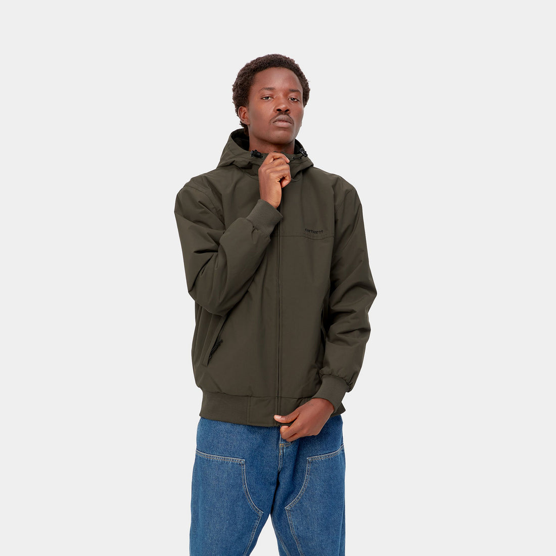 Carhartt WIP Hooded Sail Jacket (cypress/black) - Blue Mountain Store