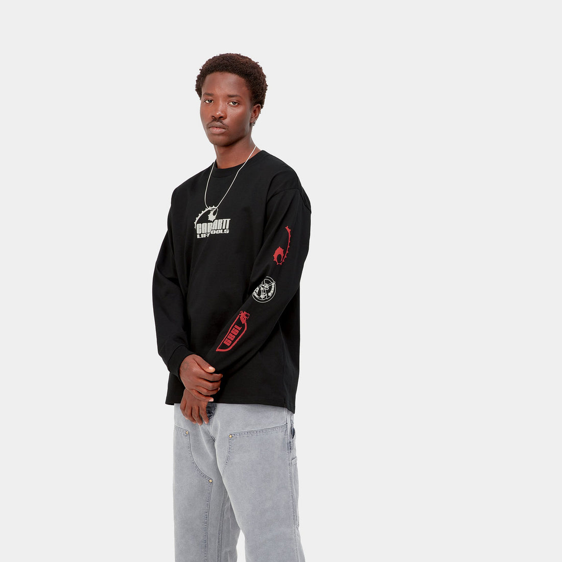 Carhartt WIP L/S Life Tools T-Shirt (black) - Blue Mountain Store