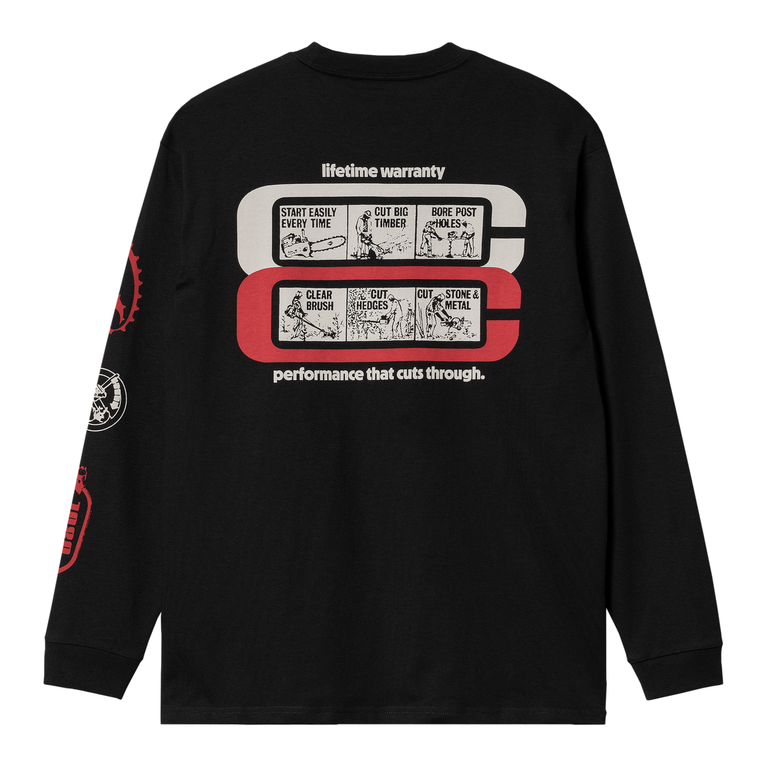 Carhartt WIP L/S Life Tools T-Shirt (black) - Blue Mountain Store
