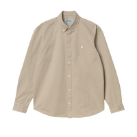 Carhartt WIP L/S Madison Shirt (wall/white) - Blue Mountain Store