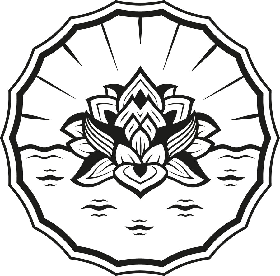 BMS Lotus Tee (white/black) - Blue Mountain Store