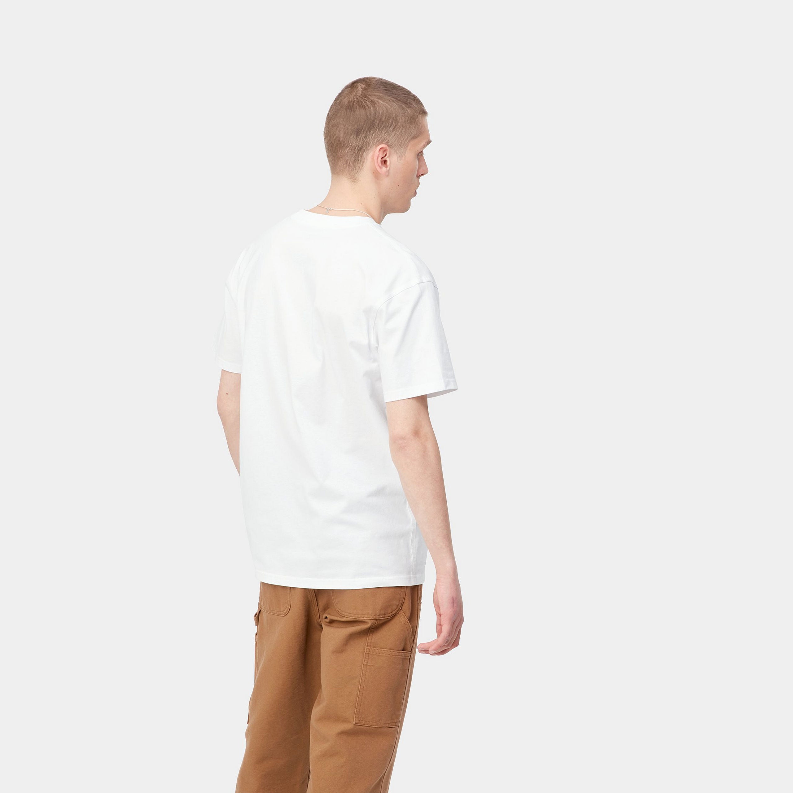 Carhartt WIP S/S American Script T-Shirt (white) - Blue Mountain Store