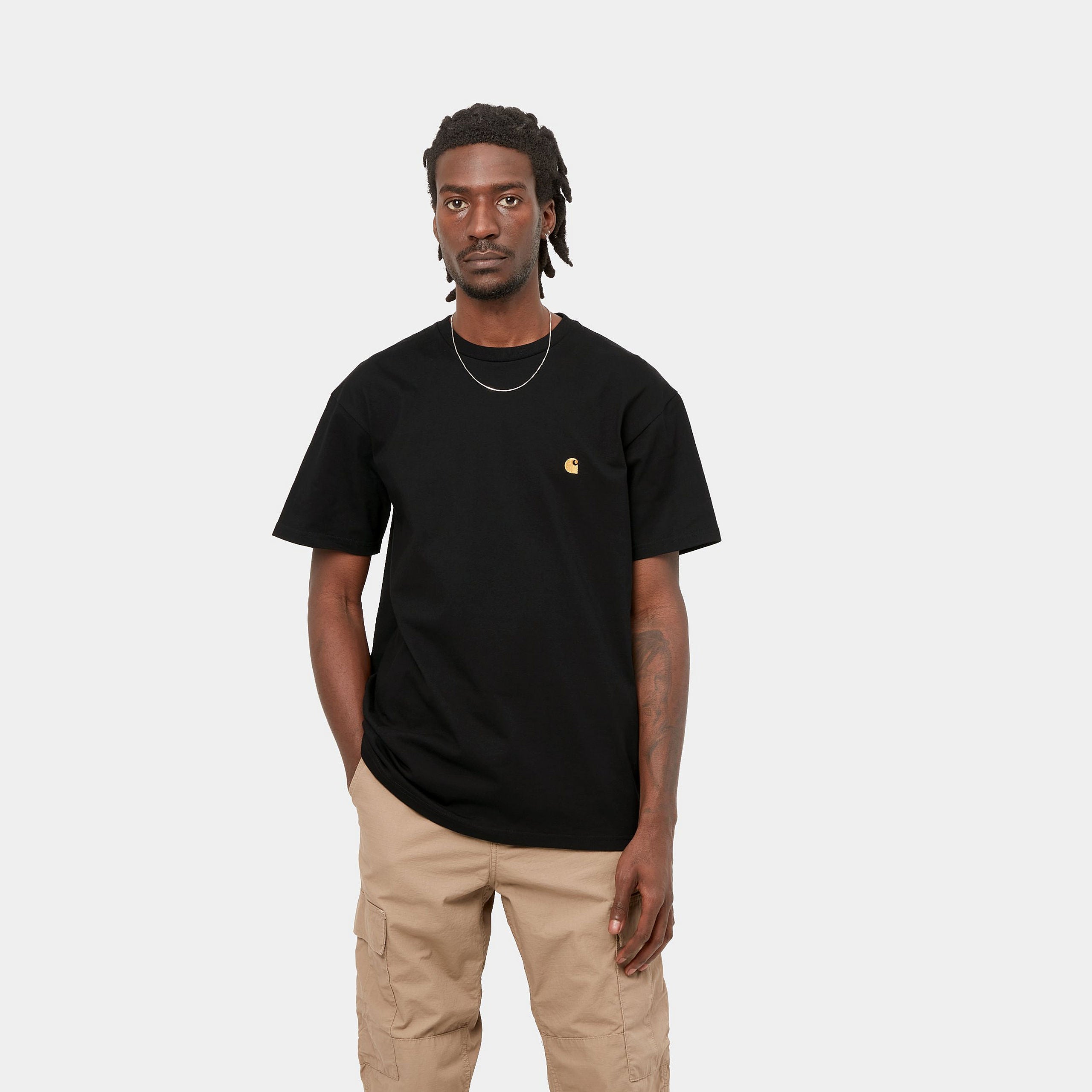 Carhartt WIP S/S Chase T-Shirt (black/gold) - Blue Mountain Store