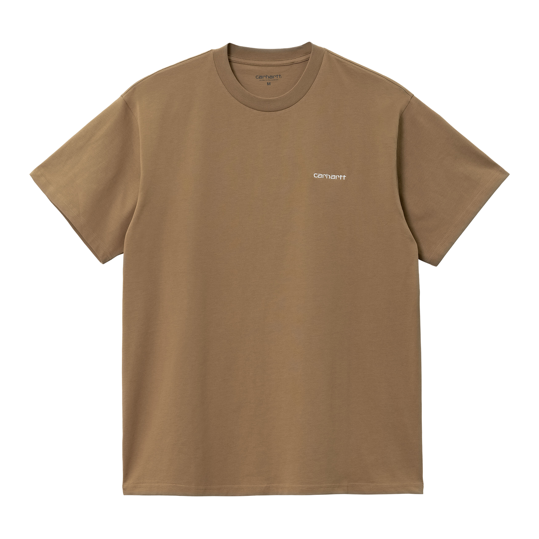 Carhartt WIP S/S Script Embroidery T-Shirt (buffalo/white) - Blue Mountain Store