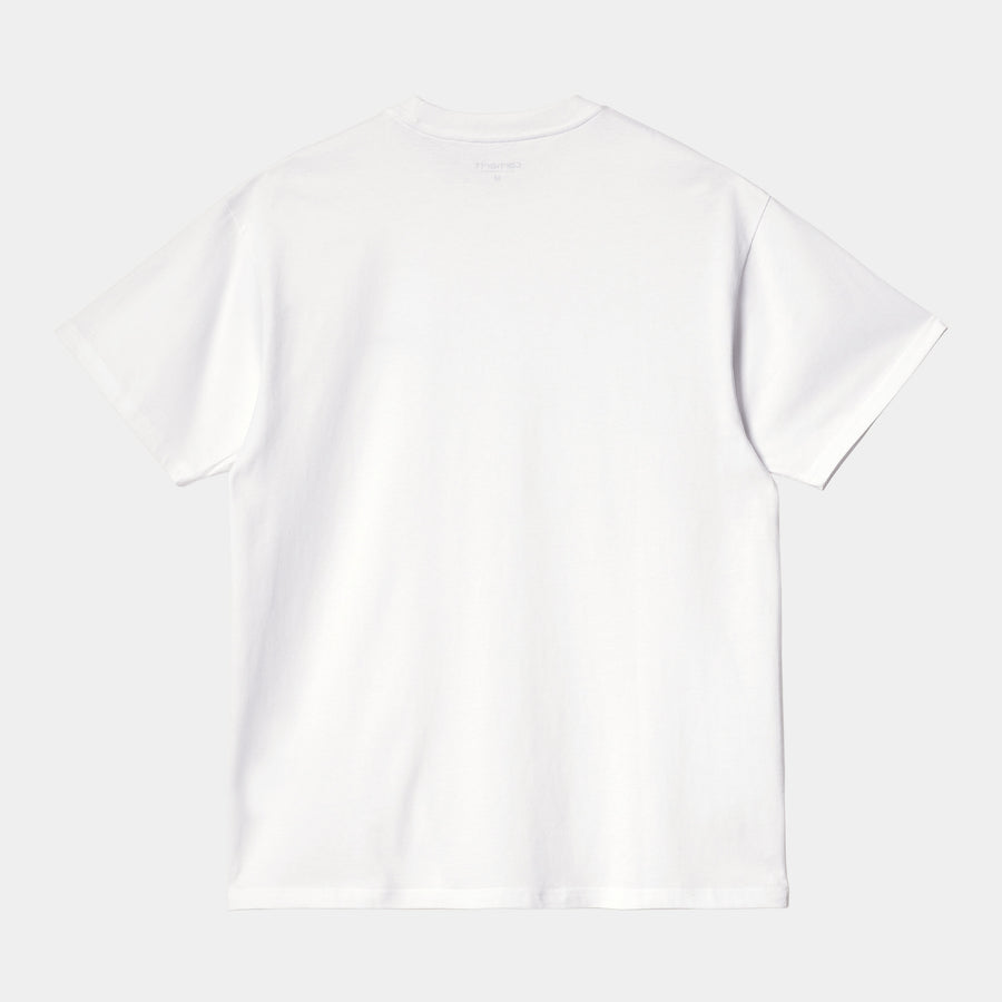 Carhartt WIP S/S Script Embroidery T-Shirt (white/black) - Blue Mountain Store