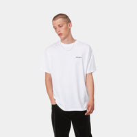 Carhartt WIP S/S Script Embroidery T-Shirt (white/black) - Blue Mountain Store