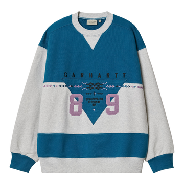 Carhartt WIP Santa Fe Sweat (amalfi/ash heather) - Blue Mountain Store