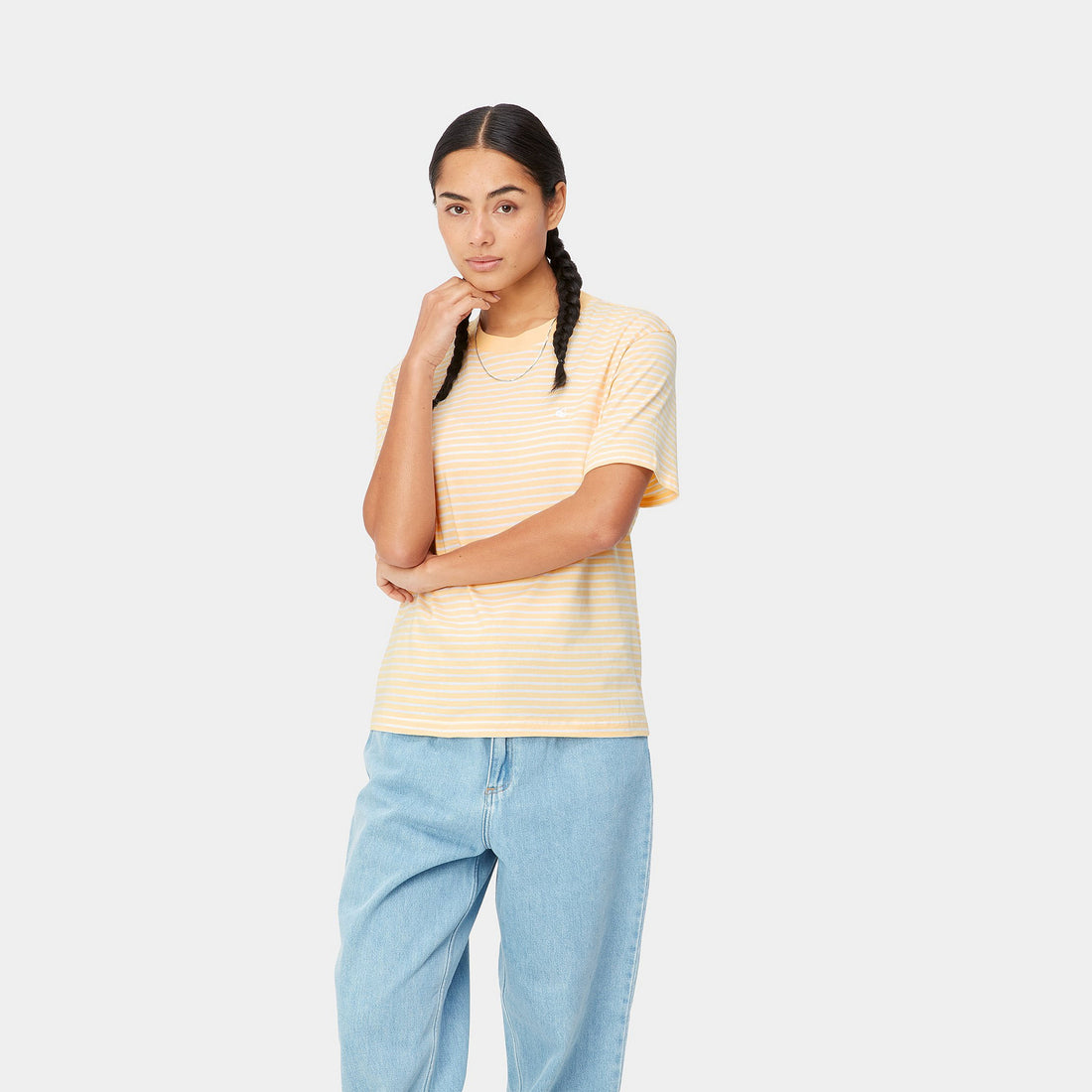 Carhartt WIP Women S/S Coleen T-Shirt (citron/white) - Blue Mountain Store