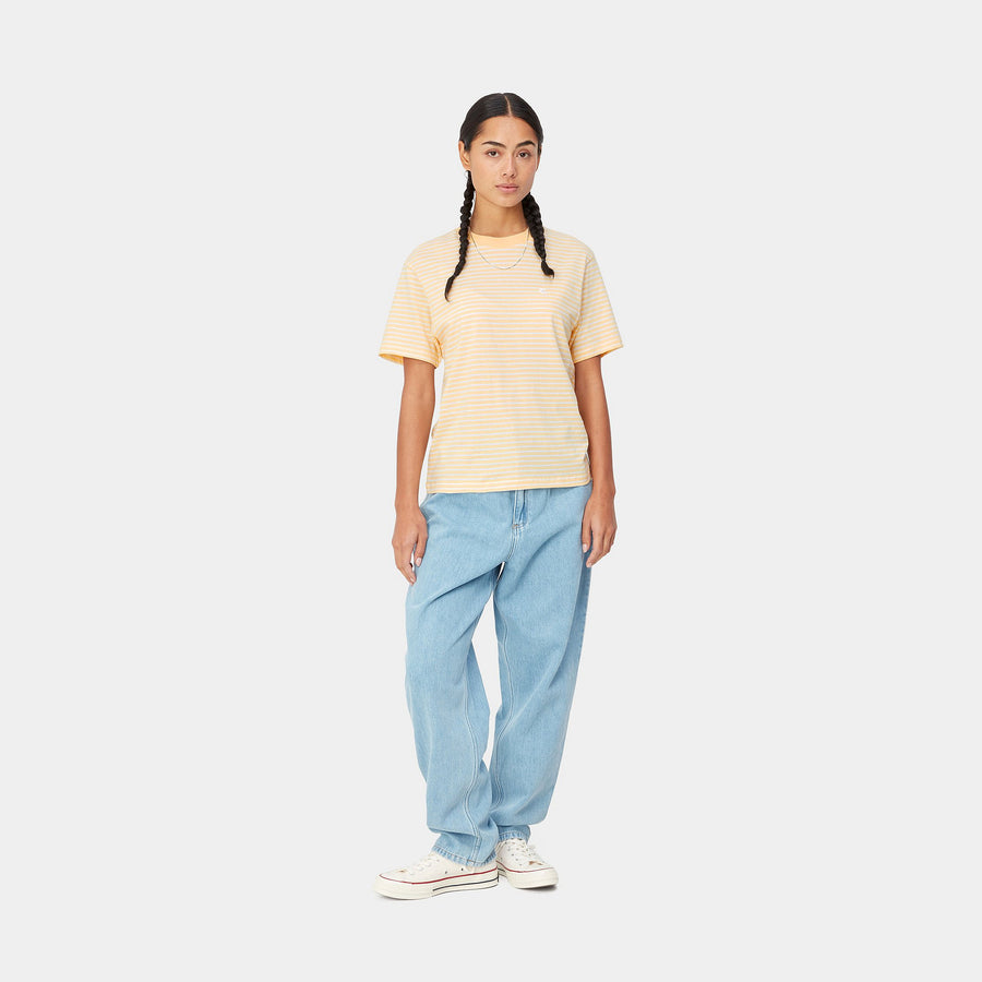 Carhartt WIP Women S/S Coleen T-Shirt (citron/white) - Blue Mountain Store